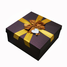 Custom Paper Gift Packaging Box with Silk Ribbon